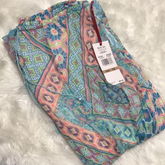 Ruby Rd Floral Print Broomstick Skirt Size 12 - Picture 11 of 11